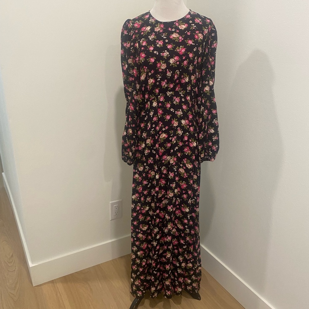 Floral Black Maxi Dress